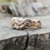 Occult Ouroboros Ring Snake and Skull Ring