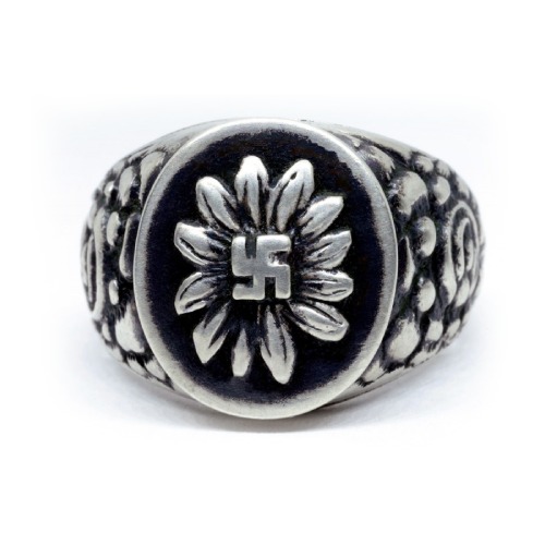 Gebirgsjager Edelweiss Ring WWII German Ring