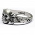 German Ring Skull and Crossbones, Oak Leaves and Snake WWII German Ring