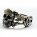 German Ring with Skull and Snakes