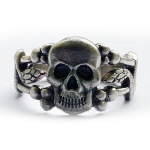 German Ring with Skull and Snakes