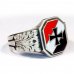 WW1 - WW2 Patriotic Ring Iron Cross German Tricolor Emblem