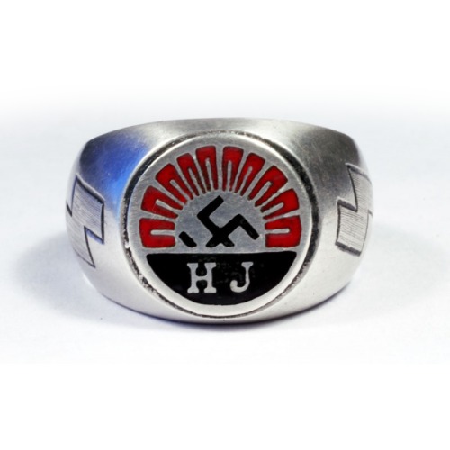WWII Hitler Jugend Ring Sig Runes