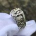Nazi Ring Swastika and Oak NSDAP Third Reich Ring Filled Iron Cross