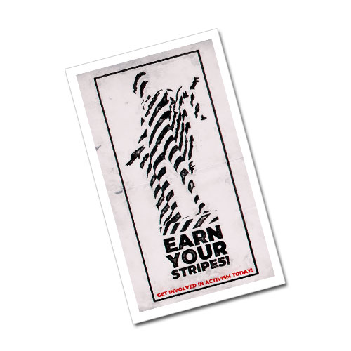 Nazi Propaganda Artwork Greeting Card Postcard - Earn Your Stripes