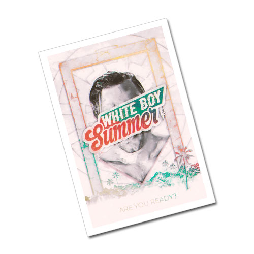 Nazi Propaganda Artwork Greeting Card Postcard - White Boy Summer