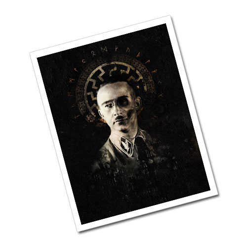 Greeting Card Postcard Henrich Himmler Black Sun