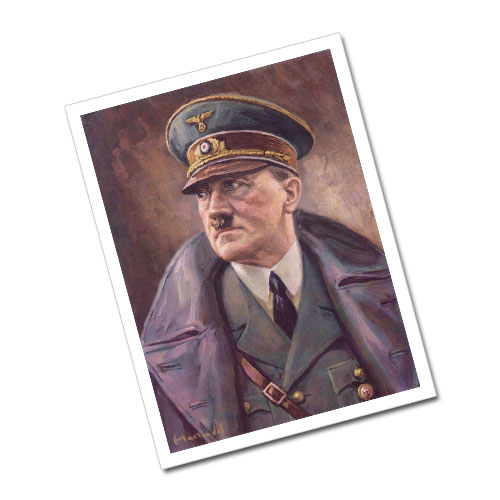 Portrait of Adolf Hitler in Uniform Greeting Card Postcard