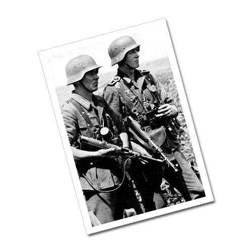 World War II German Troops Greeting Card Postcard