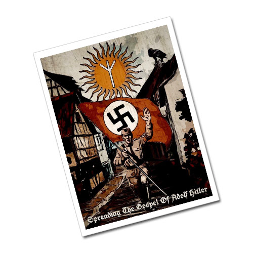 Stylized Third Reich Theme Greeting Card Postcard