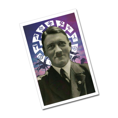 Adolf Hitler Black Sun Third Reich Theme Greeting Card Postcard