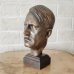 Adolf Hitler Bust Statue Desk Ornament, Polyresin Bronze Matte - Wood Low Rectangle Base