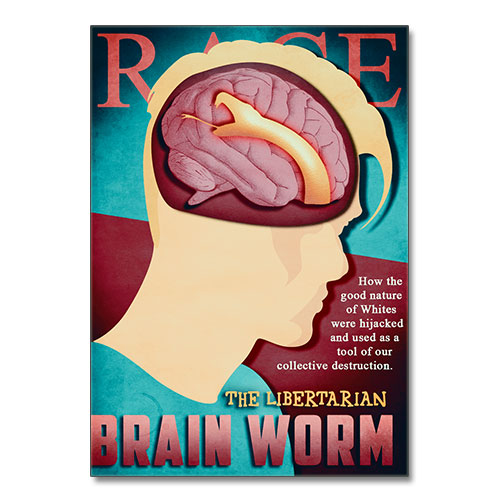 Nazi Propaganda Artwork Canvas Print - Brain Worm