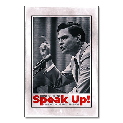 Nazi Propaganda Artwork Canvas Print - Speak Up