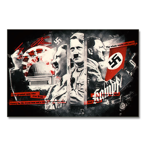 Nazi Propaganda Artwork Canvas Print The Greatest Man Who Ever Lived