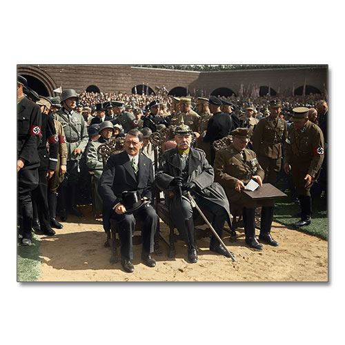 Canvas Print Adolf Hitler, Paul Von Hindenburg, Hermann Goering - Memorial Celebration