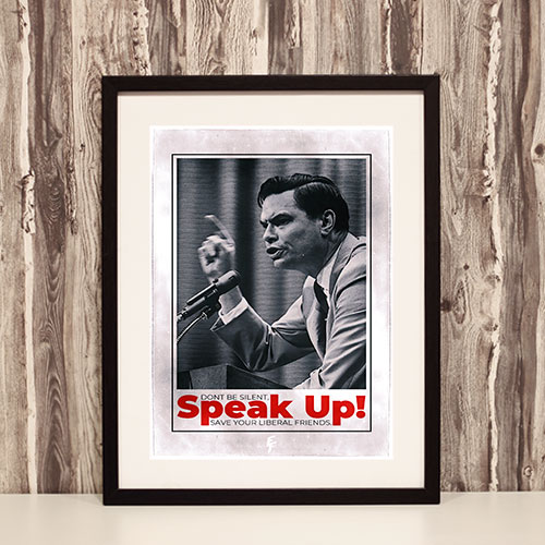 Nazi Propaganda Artwork Framed Poster - Speak Up