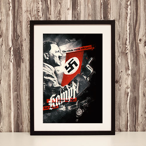 Nazi Propaganda Artwork Framed Poster - The Whole World Will Know