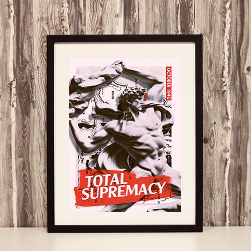 Nazi Propaganda Artwork Framed Poster - Total Supremacy