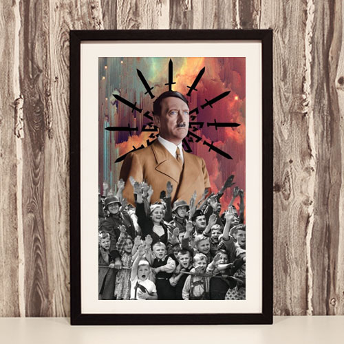Framed Art Print Adolf Hitler Third Reich Theme Framed Poster
