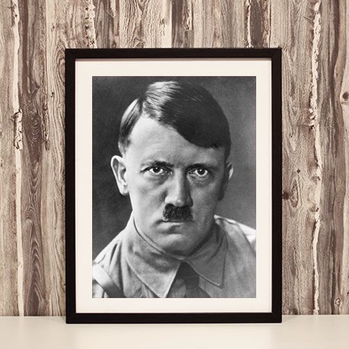 Framed Art Print Portrait of Adolf Hitler Black and White 2