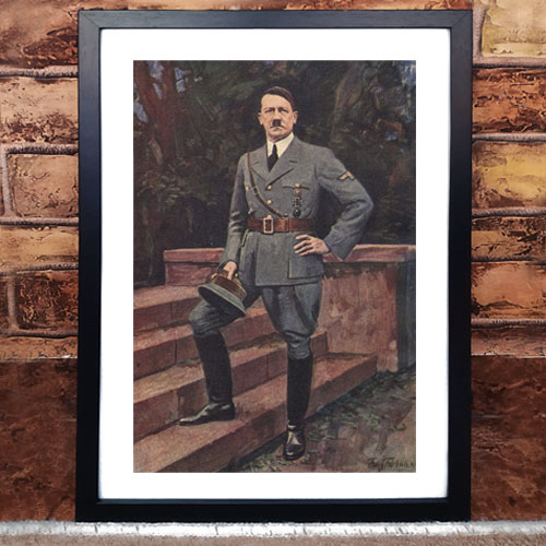 Framed Art Print Poster Full Length Portrait of Adolf Hitler