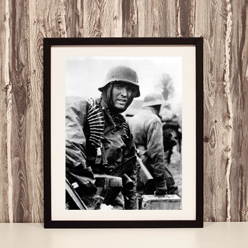 Framed Art Print World War II German Soldier Ardennes 1944