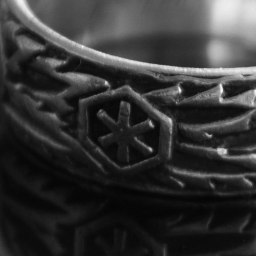 Totenkopf ring Hagal rune