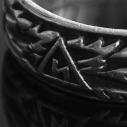 Totenkopf ring Sowilo rune